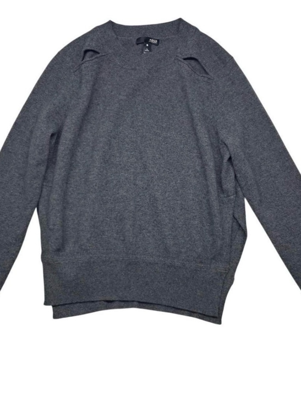 Aqua Women's Charcoal Crewneck Sweater